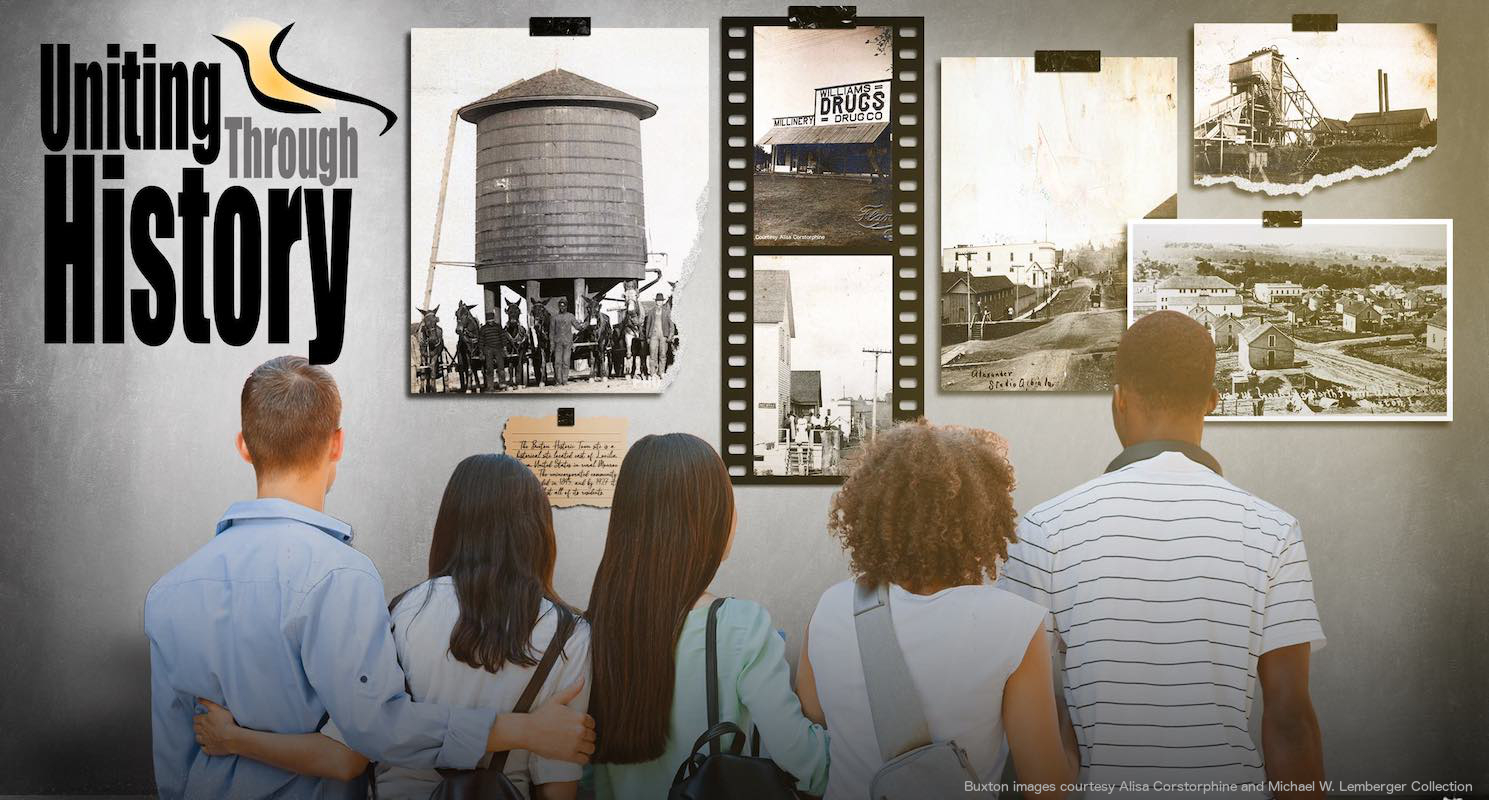 Youth viewing Buxton photos